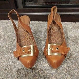Brown leather Jessica Simpson heels